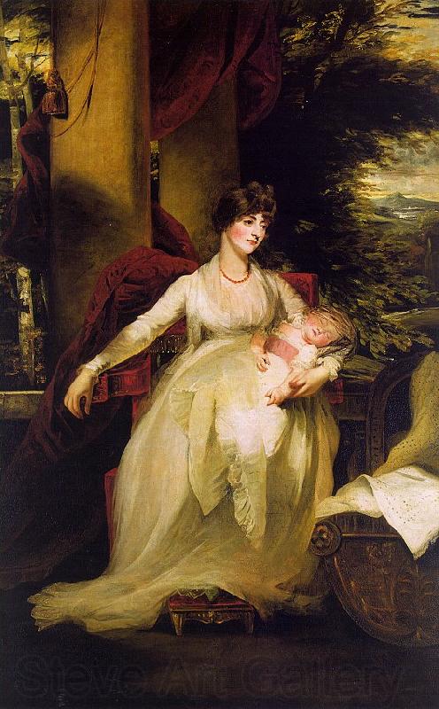 John Hoppner Lady Caroline Capel Holding her Daughter Harriet Norge oil painting art